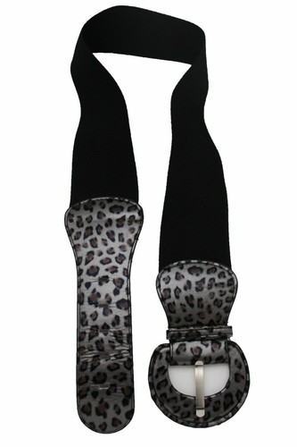 Cinturón De Mujer Con Cintura Elástica Alta De Leopardo Negro Tamaño XS - Imagen 4 de 12