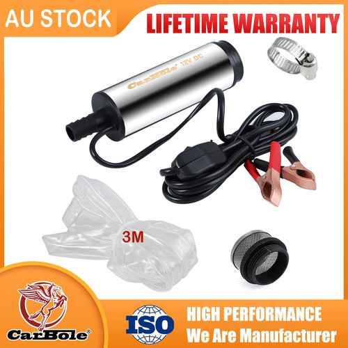 12V Portable Water Pump 51mm Diesel Transfer Fuel Pump On/Off Switch 3m ...