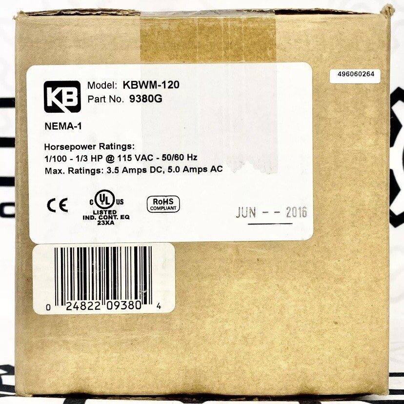 KB Electronics KBWM-120 Adjustable DC Drive 1/100-1/3HP 115VAC 50/60Hz 3.5A 5A