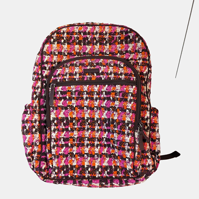 Vera Bradley Pink Quilted Backpack, Travel Laptop School  display picture 1