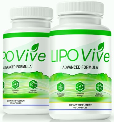 LipoVive Capsules, Weight Loss Pills to Help Burn Excess Belly Fat - 2 Pack