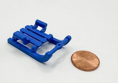 Luge Playmobil Hiver - Bleu Foncé - Modèle D'occasion Compatible Plusieurs Sets