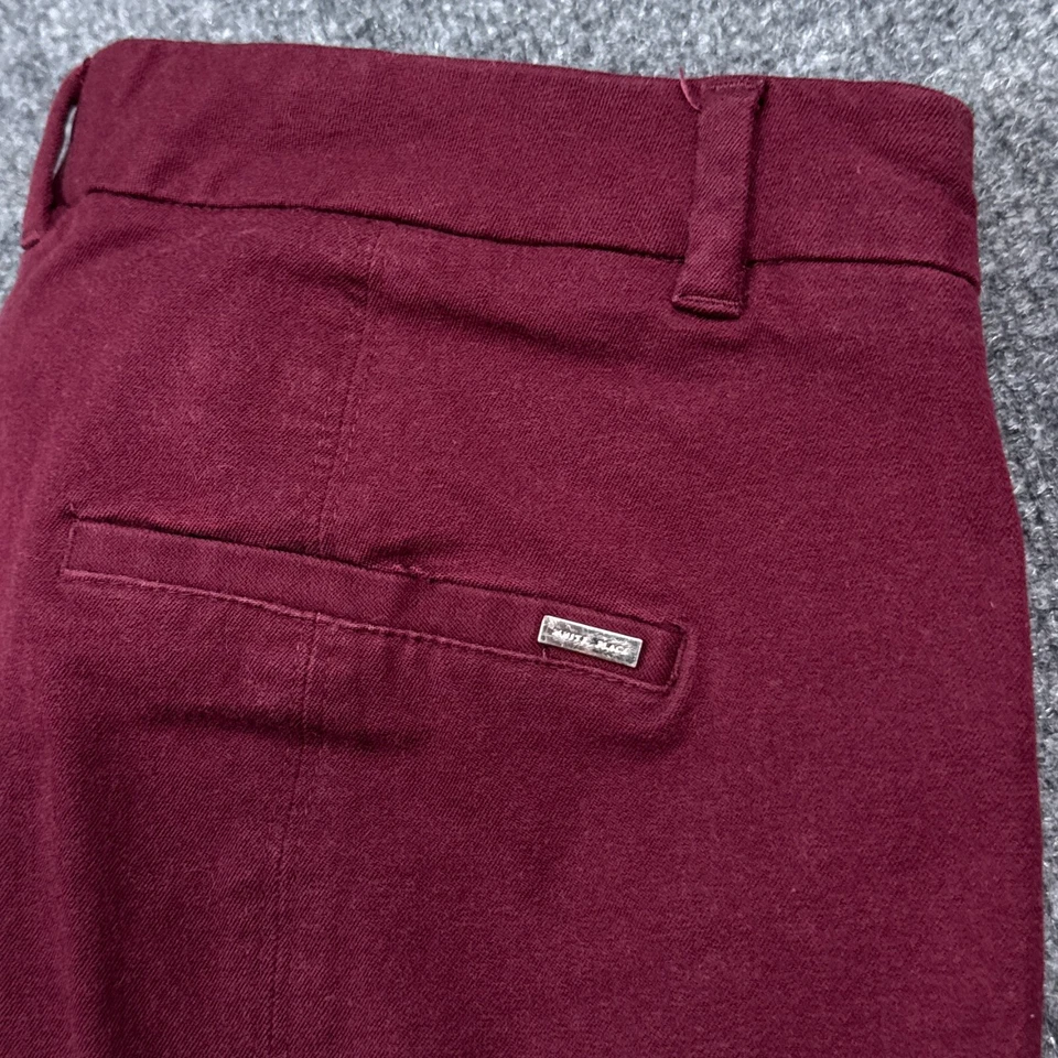 Pantalones al tobillo ajustados White House Black Market para mujer talla 12 rojos tiro medio elásticos Foto 4 de 4