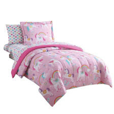 RAINBOW UNICORN BEDDING SETS Kids Girls Comforter, Sheets, Pillowcase Twin/Full