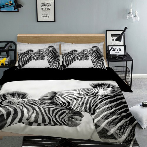 3D Sunset Zebra 007 Bed Pillowcases Quilt