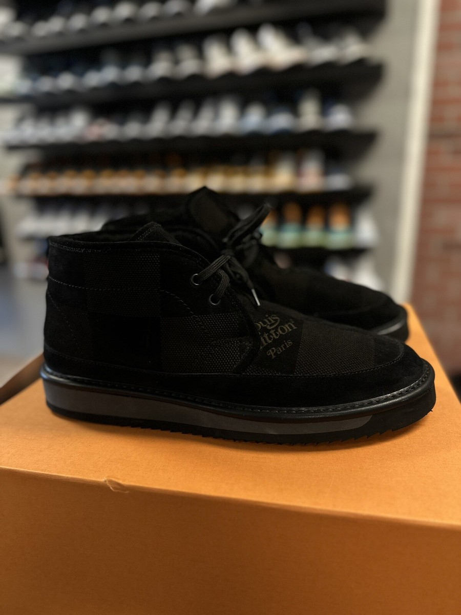 Size 11LV/12US - Louis Vuitton/ Damier Cosy Lined Suede Men Boots