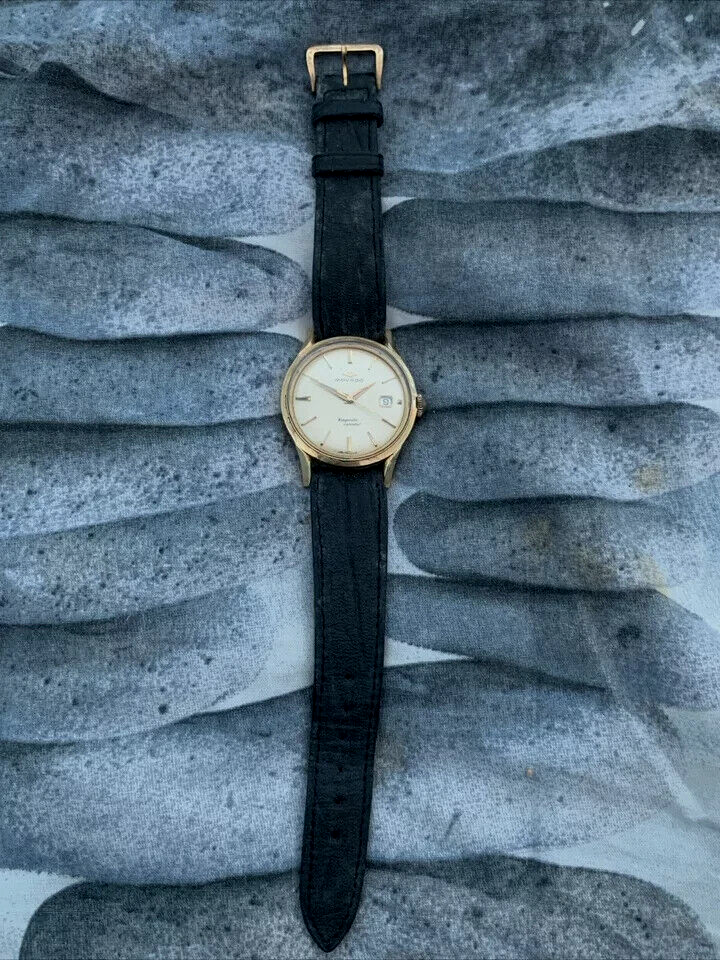 Montre Vintage Homme Movado Kingmatic Calendar Automatique - Swiss Made, Années 1960, Boîtier Plaqué Or
