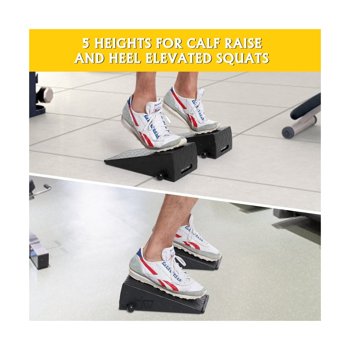 WINBOX Slant Board For Squats & Calf Stretches - Extra Wide Elevated Heel Wedge