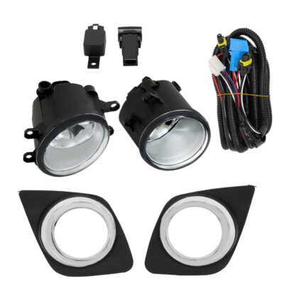 Labwork Bumper Chrome Fog Lights For 2009-2012 Toyota RAV4 w/ Wiring & Switch