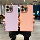For iPhone 16 Pro Max 15 1413 12 11 7 Solid Color Lacquer Shockproof Phone Case