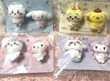 Chiikawa x Sanrio Pair Brooch Set My Melody Kuromi Cinnamoroll Pompompurin Plush