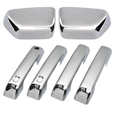 2023-2026 For Ford F-250 F-350 F-450 Top Half Chrome Mirror4 Door Handle Covers 2023-2026 For Ford F-250 F-350 F-450 Top Half Chrome Mirror4 Door Handle Covers