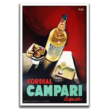 Cordial Campari Liqueur 1926 Italian Aperitif Poster