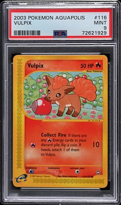 PSA 9 Vulpix #116 2003 Pokemon Aquapolis 72621929 | eBay