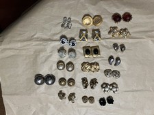 Lot Of 20 Retro Clip On Earrings with assorted Metals And Styles