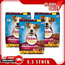 3 Pack Kibbles 'n Bits Bistro Mini Bits Small Breed Beef  Apple Dog Food, 16 lb