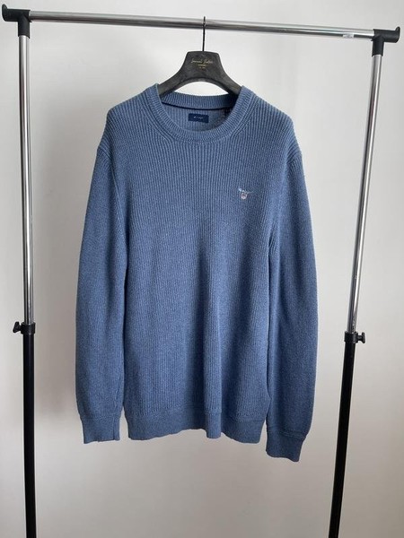 Men Gant Sweater Navy Wool 40 /L / 48 #1U0X