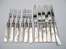 12 PCS SAMUEL PEACE SHEFFIELD MOTHER OF PEARL...