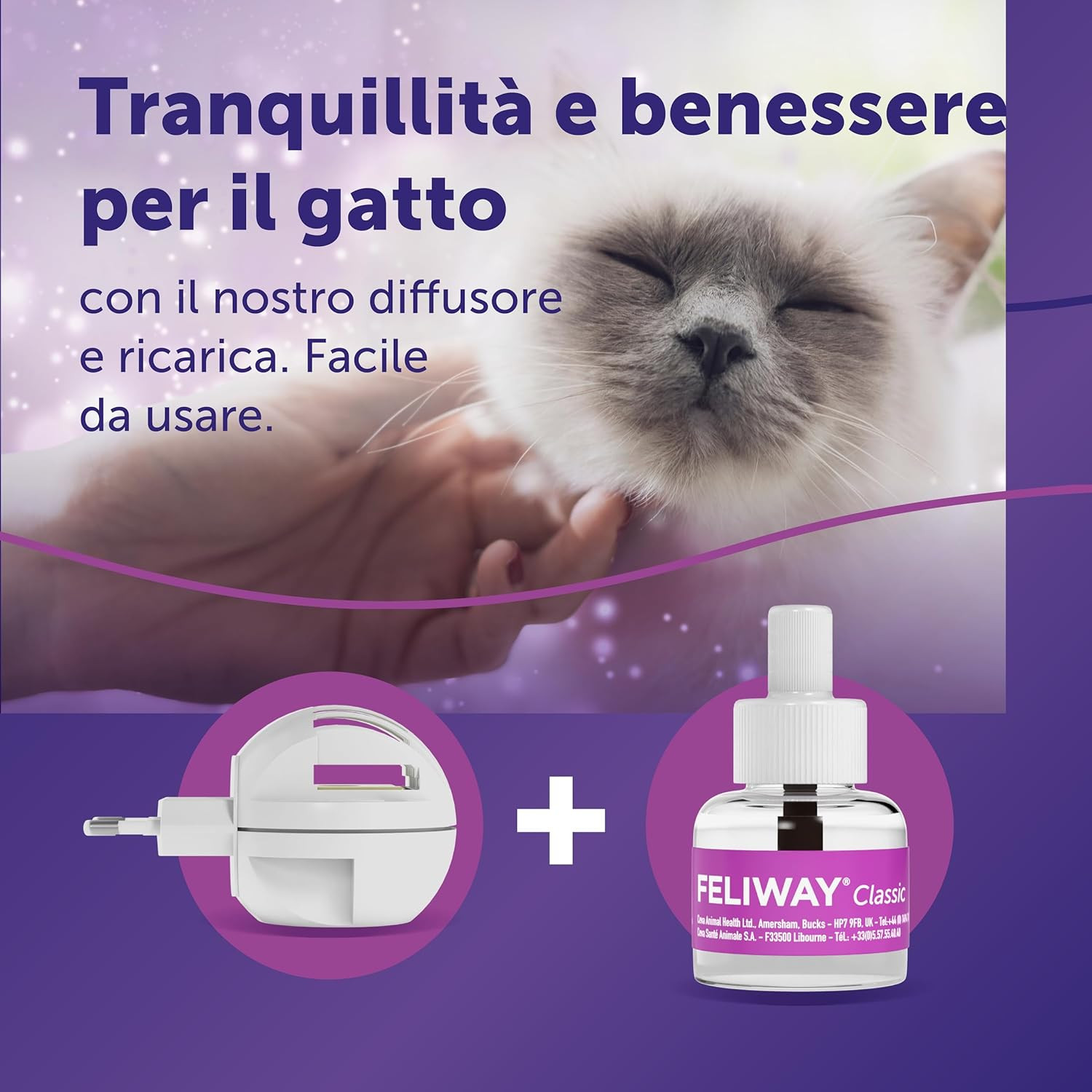 Feliway Classic Kit Diffusore Gatti 48ml - Riduce Graffi e Marcature - 3