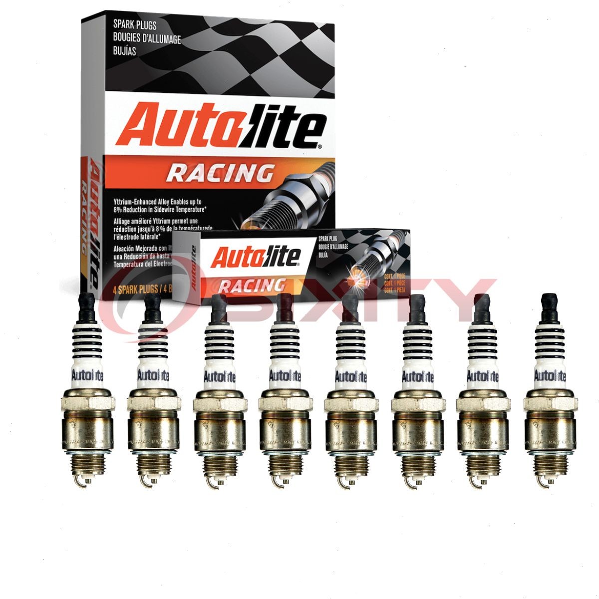 8 pc Autolite Racing Spark Plugs for 1965-1969 Bizzarrini GT America 5.3L zt