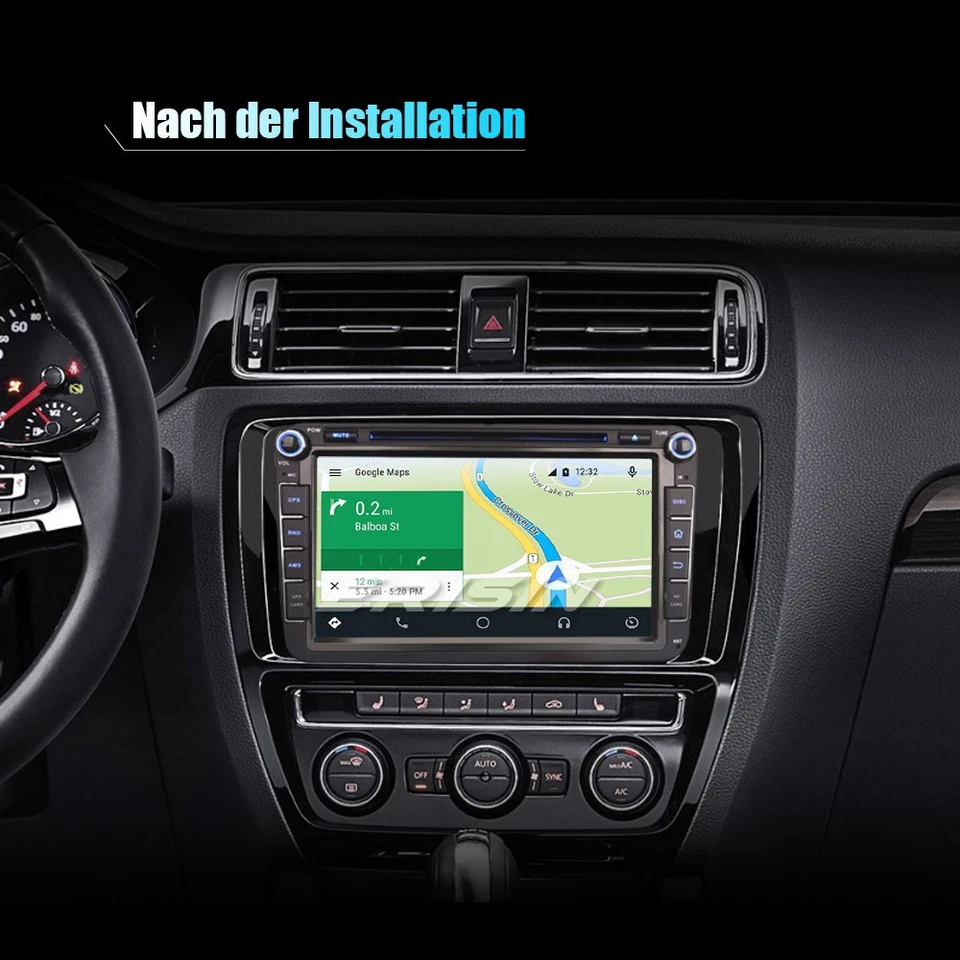 8" Android 14 Autoradio Für VW Golf 5/6 Passat Caddy Touran Polo Skoda SEAT Navi - Bild 3 von 4
