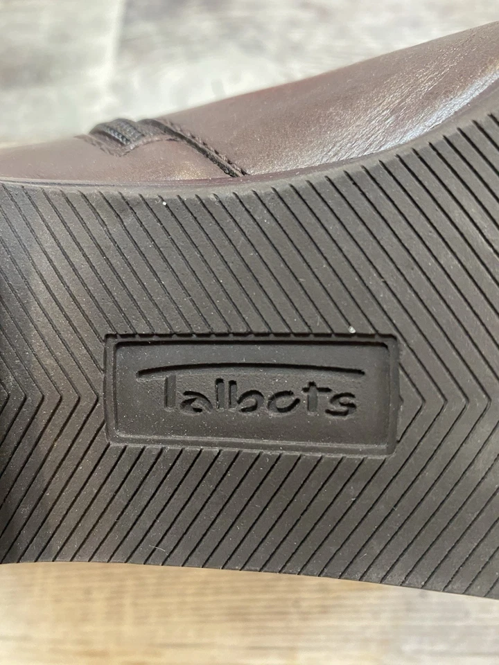 Talbots Womens Ankle Boots Leather Brown Zip Up Size 7B - Image 3 of 4