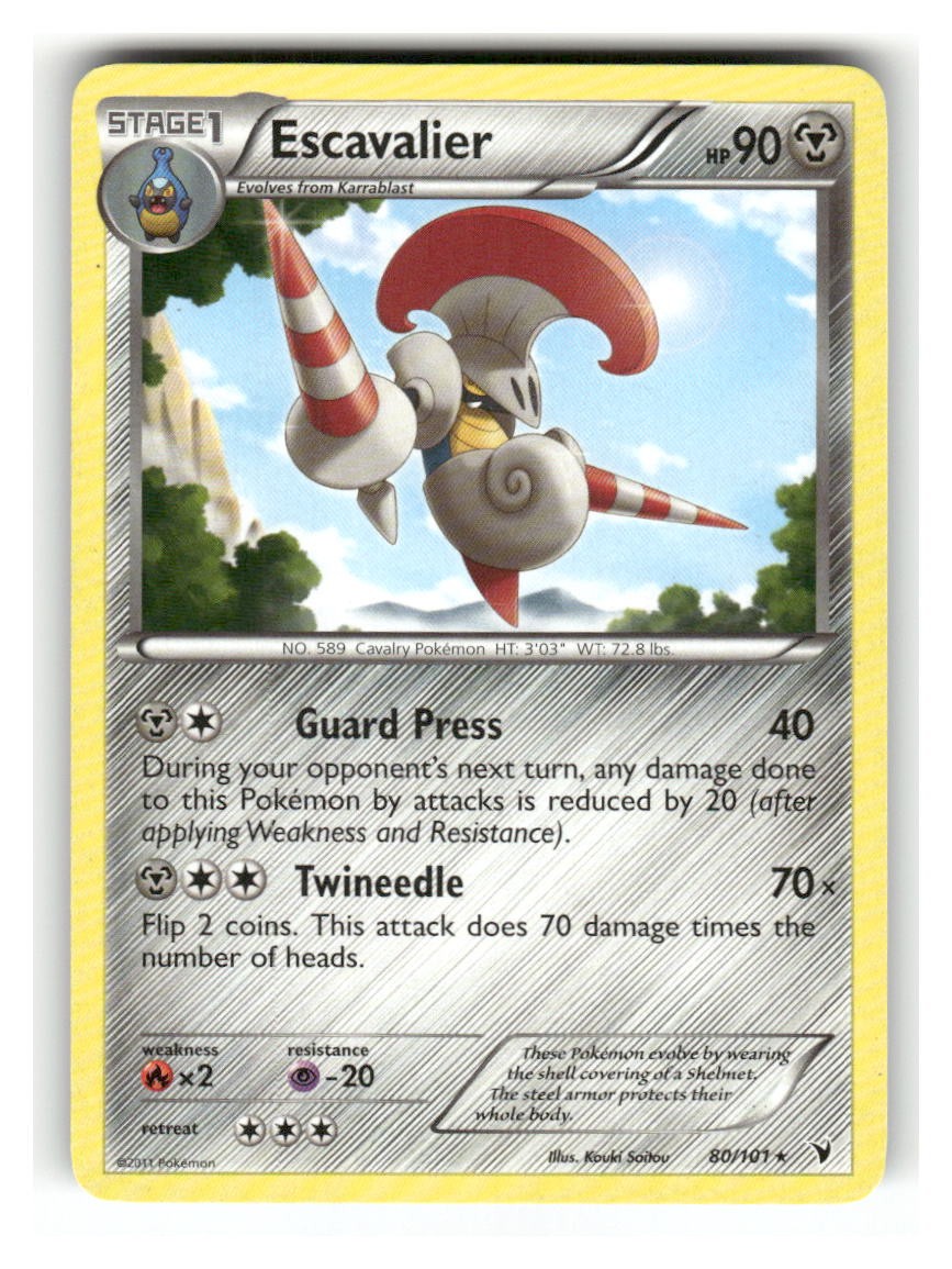 Escavalier 80/101 Rare Noble Victories Pokemon Moderately Played