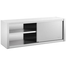 Wandh&auml;ngeschrank Schiebet&uuml;r H&auml;ngeschrank Edelstahl H&auml;ngeoberschrank 160 x 45 cm