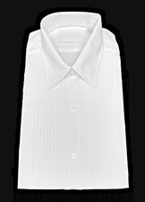 New Men  s White Tuxedo Shirt Pleated Front Laydown Collar Size Medium 36