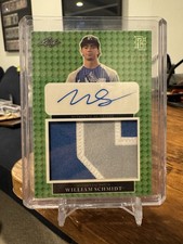 WILLIAM SCHMIDT - RC PROSPECT PATCH AUTO #/10 2023 LEAF PERFECT GAME 🔥📈