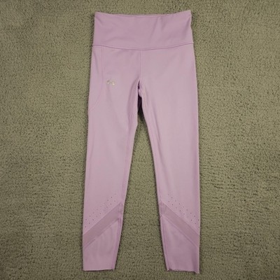 Under Armour Leggings Womens Small Purple Breathelux Vented Ankle Active Gym