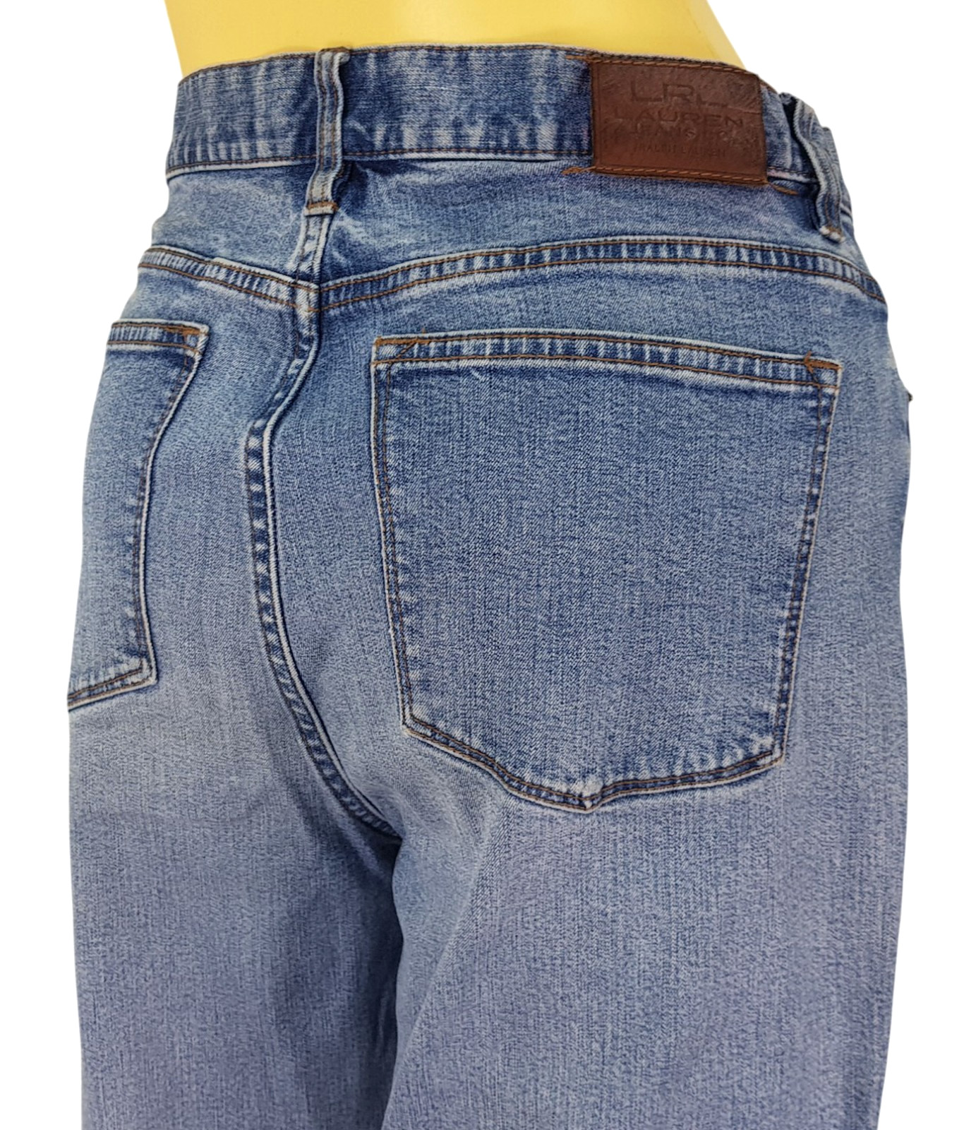 LAUREN RALPH LAUREN Womans Blue STRAIGHT JEANS High Rise - W31" - UK12 -RRP £119 image 2