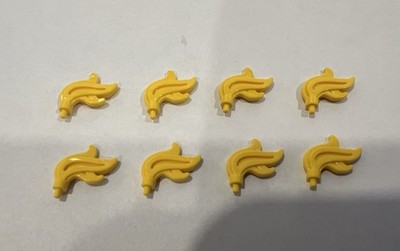 Lego Lot Of 8 Bright Yellow Feathers Feather Hat Minifig New City Knights Castle