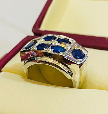 Sapphire Stones, Natural Sapphire, Blue Sapphire Stone, Six Stones, Mens Ring
