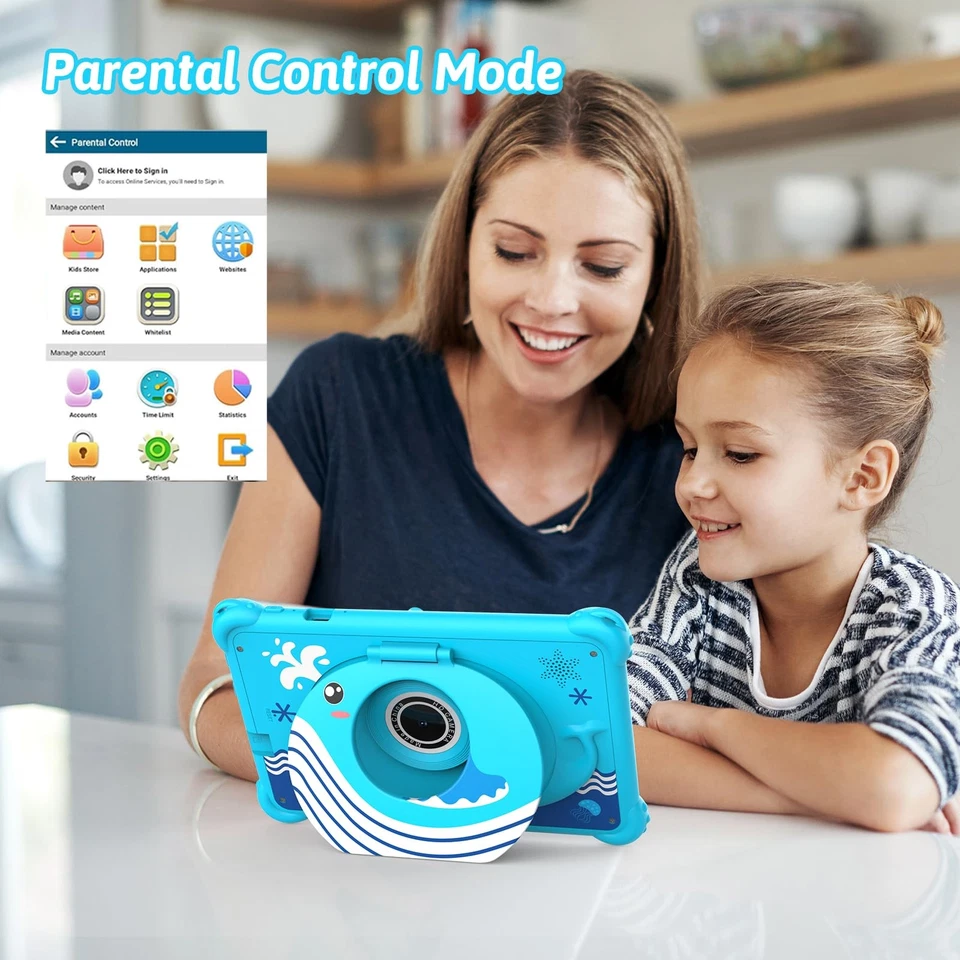 7-inch Kids Tablet for Toddlers, Android 12, 4GB RAM, 32GB ROM, WiFi, Bluetoo... - Image 2 of 4