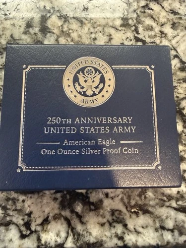 2025-W Proof $1 American Silver Eagle Army Privy 250th Anniversary OGP