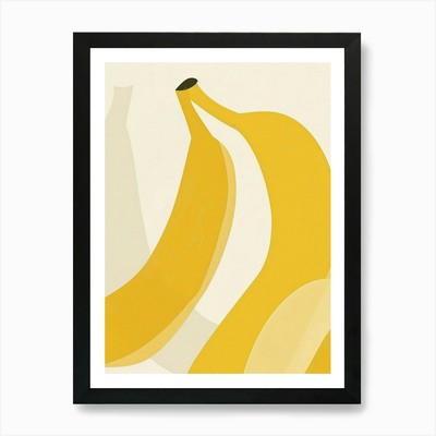 Bananas Close Up Illustration 3 Art Framed Wall Art Poster Canvas Print Picture