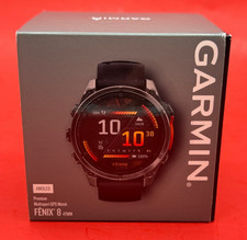 🔥Garmin Fenix 8 47mm AMOLED Slate Gray Black Silicone Band Multisport GPS Watch