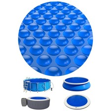 Solar Pool Cover 6 ft Round, Hot Tub Bubble Cover 16 Mil, Heavy-Duty Bubble B...