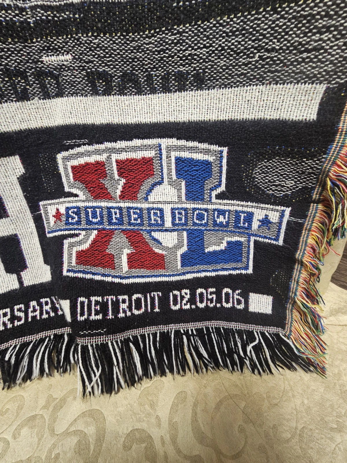 Pittsburgh Steeler Super Bowl XL 40th Anniversary Champions Woven Throw Blanket