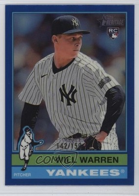 2025 Topps Heritage Chrome Blue Border 142/150 Will Warren #281 Rookie RC 1u09