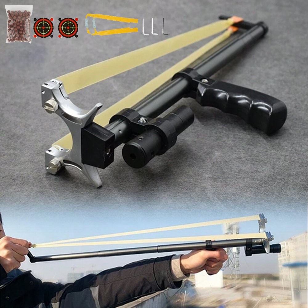 Powerful Sling-shot Catapult Alloy Handle Sling Shot Game Hunting High Velocity