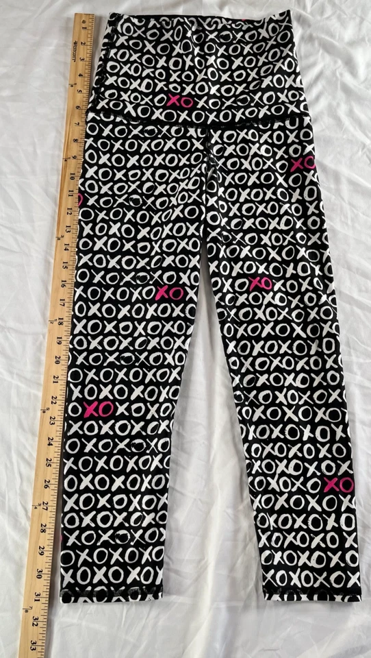 Leggings Talla Pequeña Emily Hsu Blanco y Negro XOXO Hechos en EE. UU. Para Mujer Foto 2 de 4