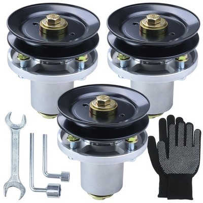 GELASKA 3 Pack 607418 Spindle Assembly with 604665 3x601804+3x604665 