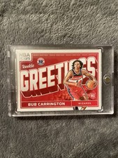 2024-25 Panini NBA Hoops Rookie Greetings Bub Carrington #11 Wizards Rookie