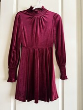 SHEIN Women’s Dress. Dark Red Color. Size Small. Long Sleeve.
