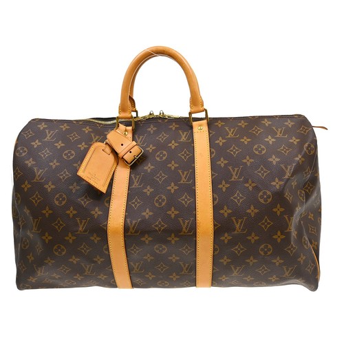 Louis Vuitton Keepall Bag Monogram Canvas Brown Travel Bag