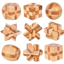 Knobelspiele Holz 9 Stück Logikspiele IQ Ged...