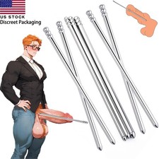 MALE Dilator Urethral Sounding Penis Plug Bead Dilator Stainless Steel Stretcher