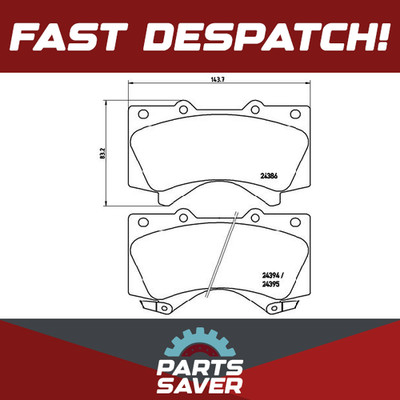 Brake Pads Set fits TOYOTA LAND CRUISER UZJ200 4.7 Front 2008 on 2UZ-FE Brembo